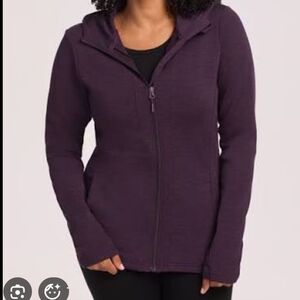 Woolx Merino Wool "Zoey" Zipup Hoodie In Color "Plum"